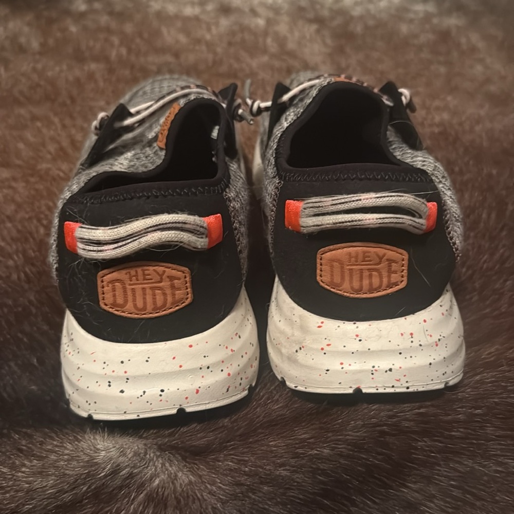 Women’s Hey Dude Sirocco Grey and Black Sneakers - Picture 4 of 4